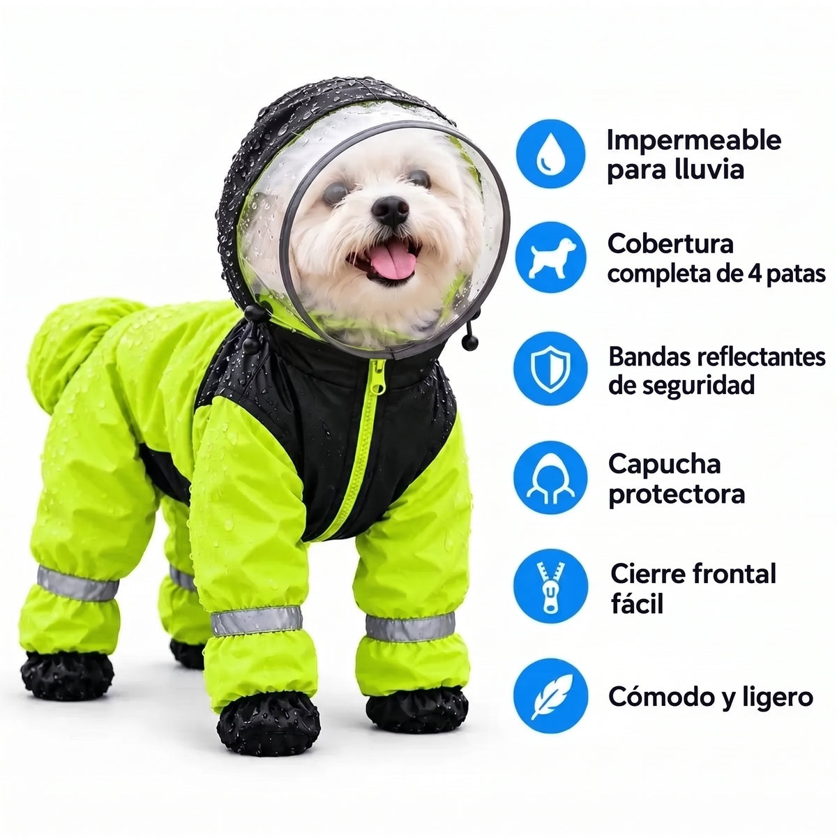 Impermeable 4 Patas: Tu Perro Seco y Visible
